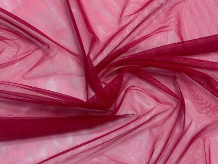 Бюстовая сетка красного цвета для пошива нижнего белья.